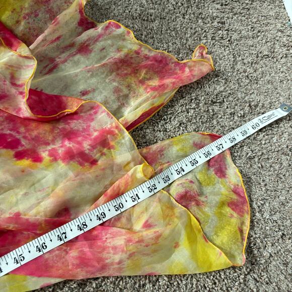 Stunning Silk Women’s Tie Dye Multicolor Kaftan Boho Ethereal Coverup OS - Picture 4 of 16